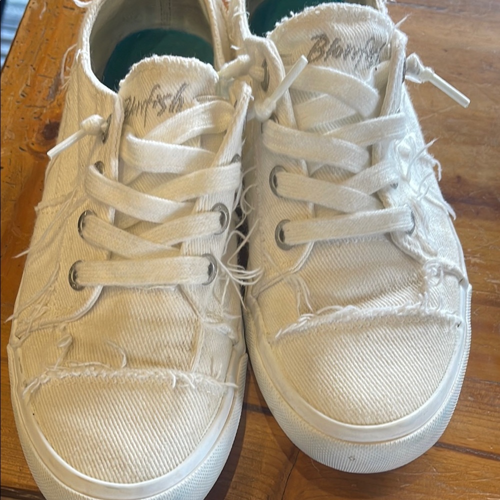 Blowfish White Canvas Sneakers